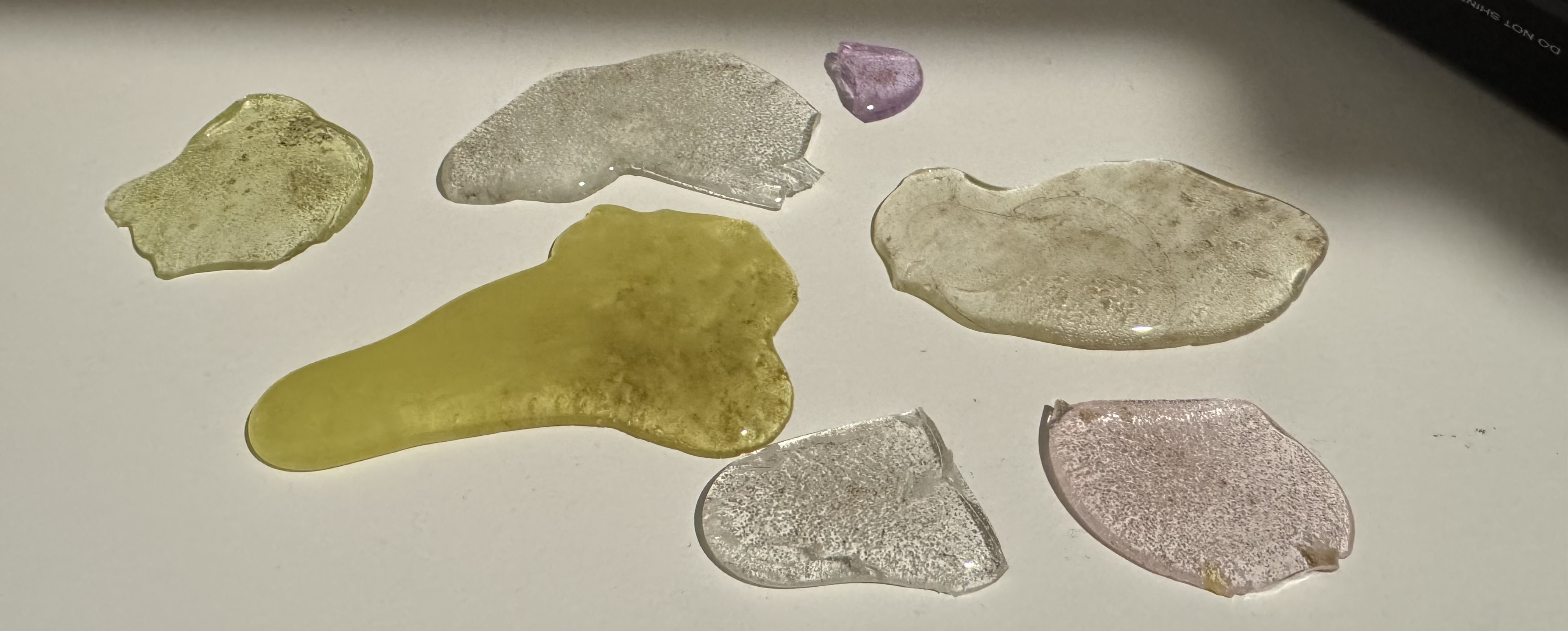 Crucible with glass mixture